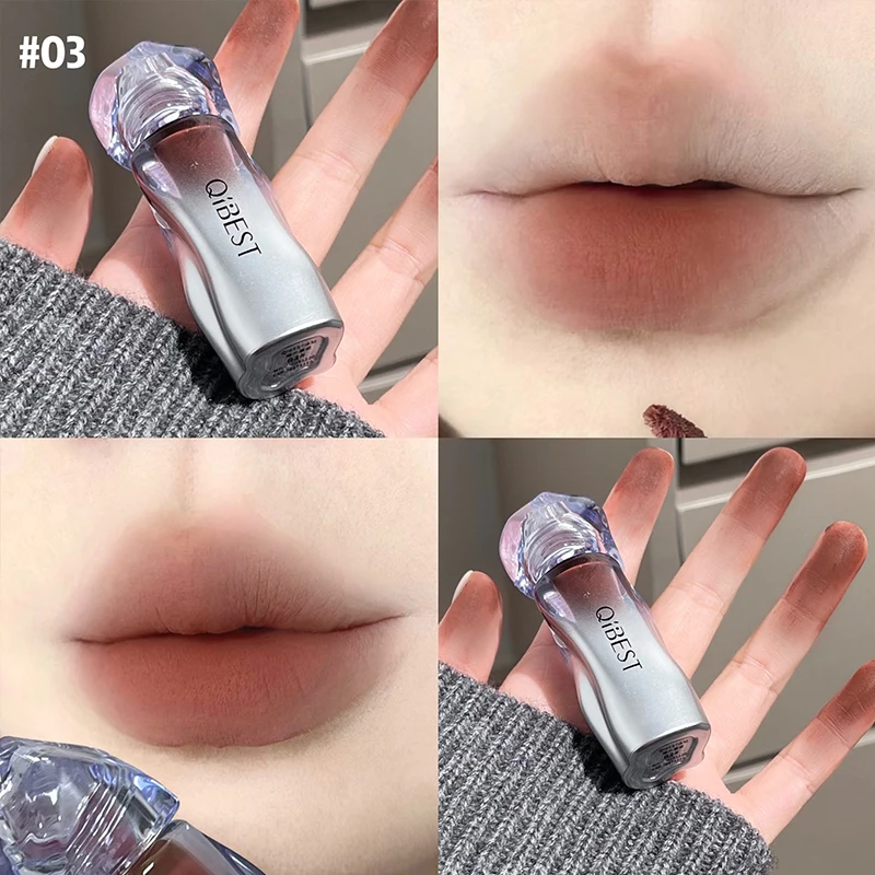 Matte Velvet Lip Tint Long Lasting - QIBEST Rossetto liquido velluto opaco Fango