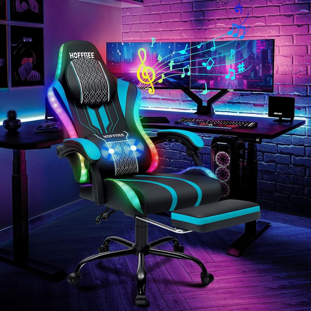 Sedia da Gaming con Luci LED,  - Massage recensione e prezzo