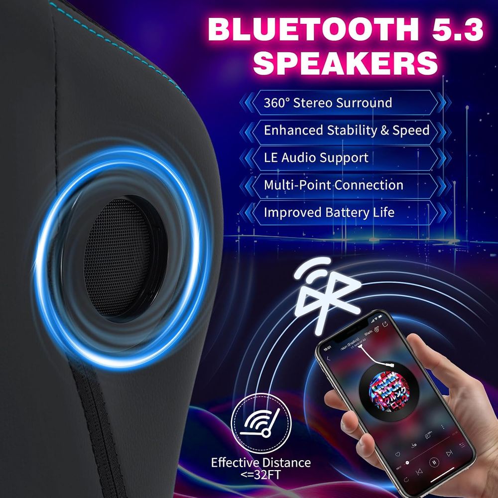 Sedia da Gaming con Luci LED,  - Massage recensione e prezzo